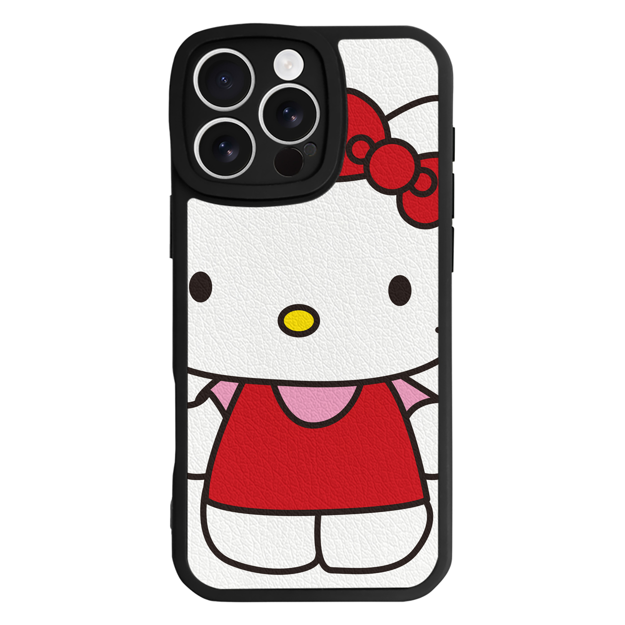 （画像用） Hello Kitty ハローキティ 【iPhone 16シリーズ対応】シリコンスマホケース（レザー調） 材質：シリコン